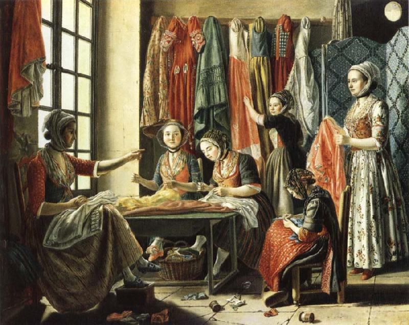 unknow artist Dressmaker's Shop in Arles oil painting image